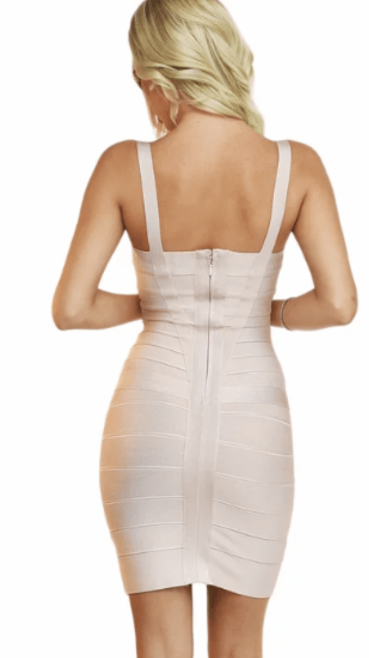 All About Me Bandage Dress Champagne