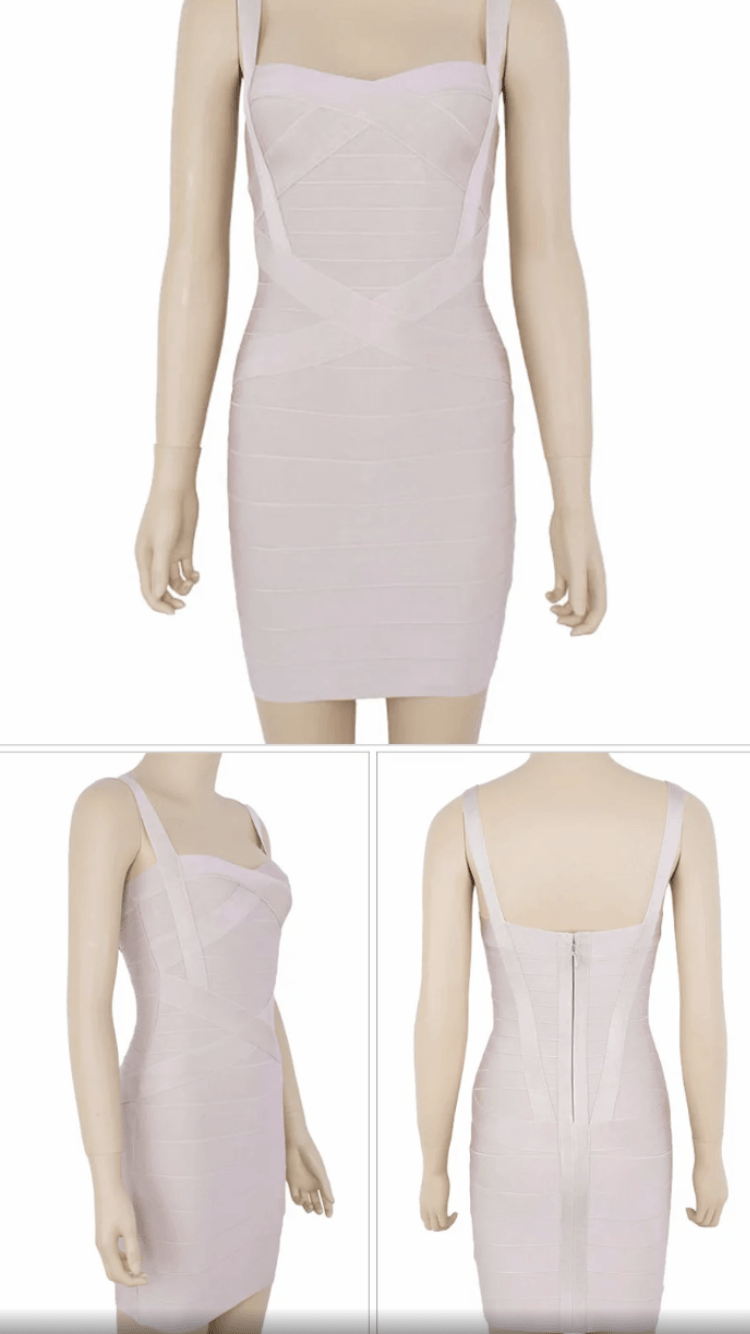 All About Me Bandage Dress Champagne