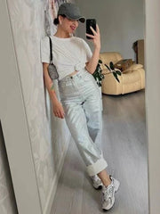 Loose PU Women Pants Solid Casual High Waist Pockets Fashion Streetwear Woman  Autumn Winter New Baggy Bottoms FemmeChristmas Gifts