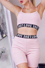 Love Print Lounge Wear set  Nude One size fits 10-14