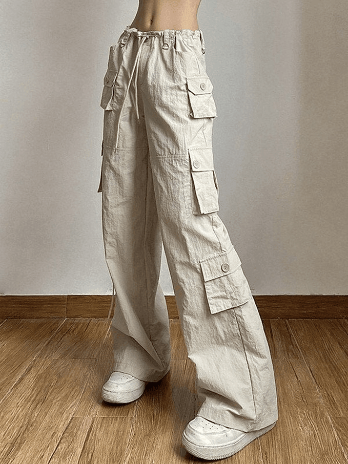 Ifomat Vintage Cargo Pocket Baggy Pants