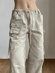 Ifomat Vintage Cargo Pocket Baggy Pants