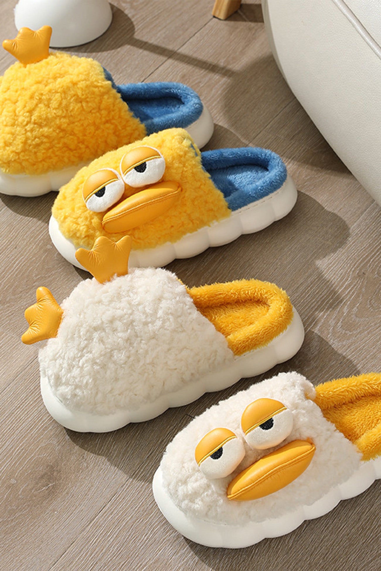 Cute Duck Slip-on Fuzzy Slippers