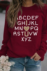 Alphabet Graphic Sweatshirt