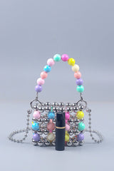 Colorful Hollow-out Handmade Beaded Crossbody Bag