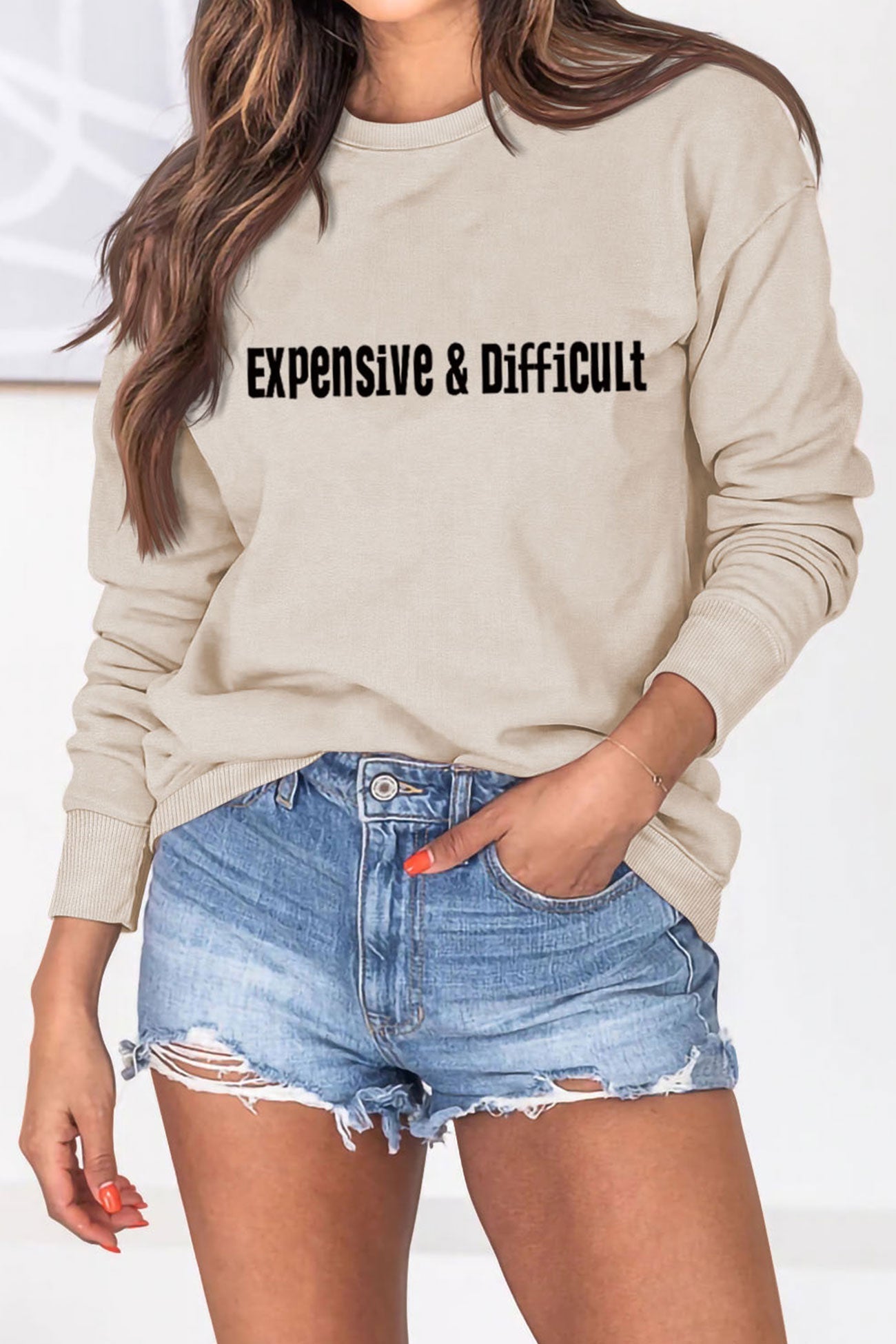 Expensive & Difficult Printed Sweatshirt