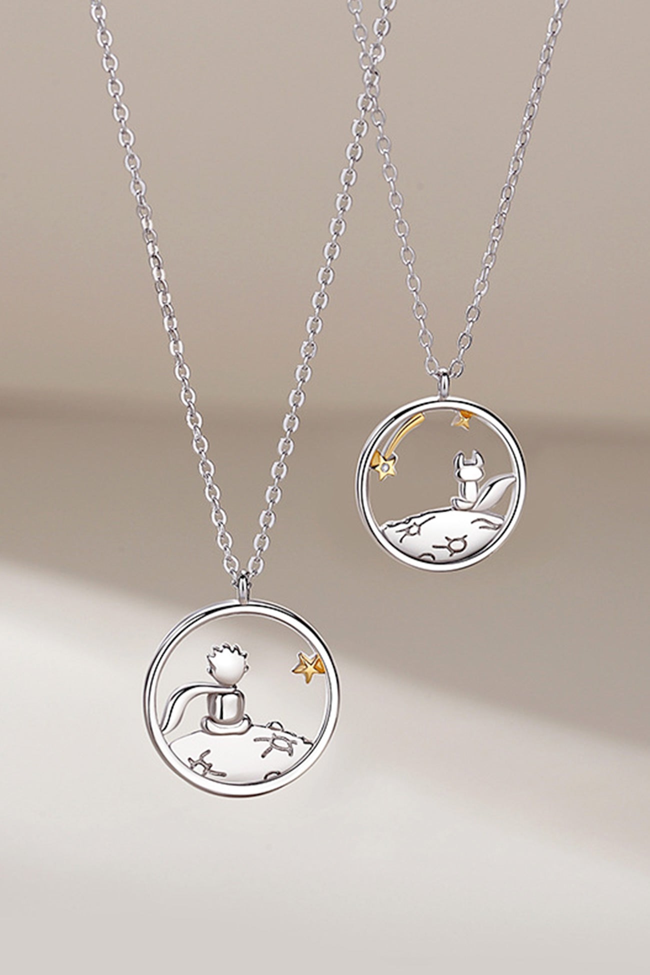 Little Prince & Little Fox Couple Necklace