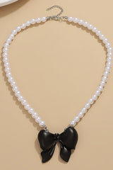 Pearl Bow-tie Pendant Necklaces