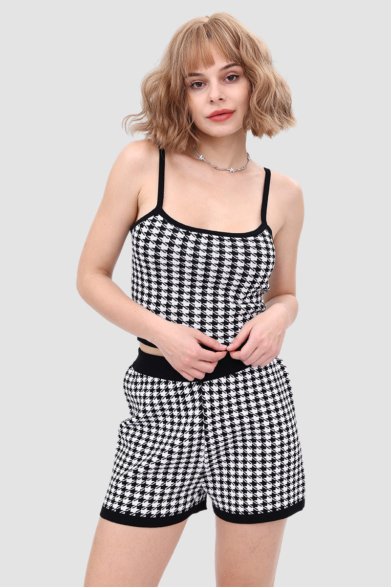 Polka Dot Knitted Two Piece Set