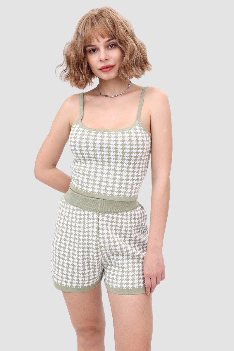 Polka Dot Knitted Two Piece Set