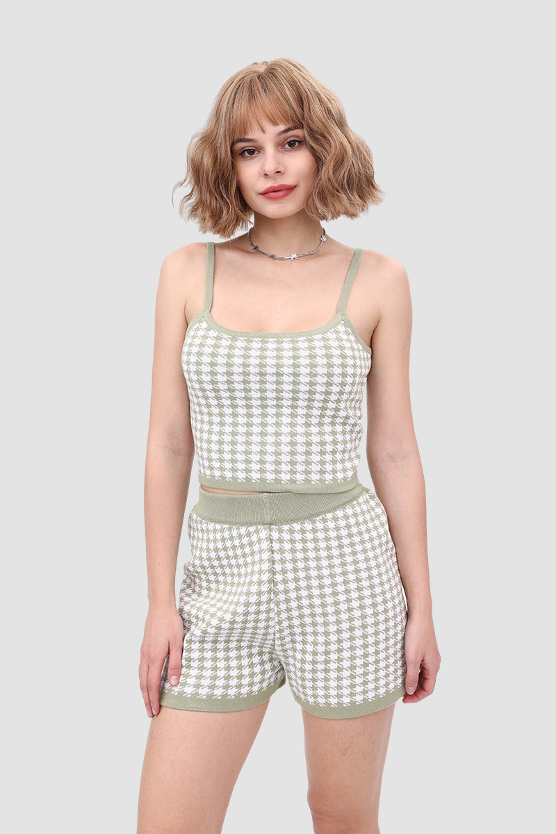 Polka Dot Knitted Two Piece Set