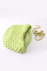 Solid Handwoven Crossbody Bag